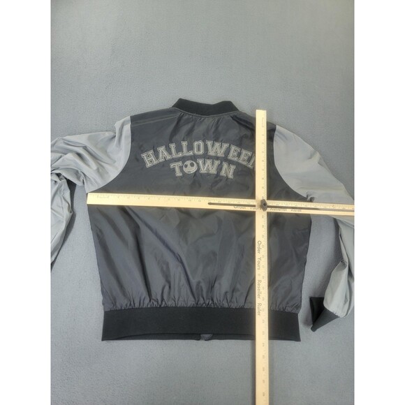 Disney Nightmare Before Christmas Jacket Mens Large Gray Bomber Halloween Town - Picture 10 of 13
